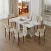 Dining Table Set With Storage, Includes Chairs For Kitchen