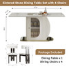 Modern Dining Table Set With Storage, Includes Chairs