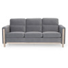 Comfortable Solid Wood Three-Seater Sofa, Soft Cushions, Durable And Long-Lasting, 79.5" Sofa Couch For Living Room