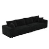 Plush Corduroy 4 Seat Sofa, Modern Comfy Upholstered Sofa Cloud Couch, Deep Seat Couches With Soft Pillows