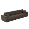 Plush Corduroy 4 Seat Sofa, Modern Comfy Upholstered Sofa Cloud Couch, Deep Seat Couches With Soft Pillows