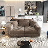 Plush Corduroy 4 Seat Sofa, Modern Comfy Upholstered Sofa Cloud Couch, Deep Seat Couches With Soft Pillows