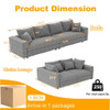 Plush Corduroy 4 Seat Sofa, Modern Comfy Upholstered Sofa Cloud Couch, Deep Seat Couches With Soft Pillows