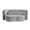 Floor Convertible Sleeper Sofa Bed With 2 Pillows