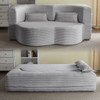 Floor Convertible Sleeper Sofa Bed With 2 Pillows