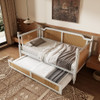 Traditional Style Rattan Daybed, No Box Spring Needed