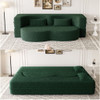 Modern Floor Sofa, With 2 Pillows, Convertible Teddy Fabric Foam Filled Bed