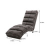 Massage Chaise Lounge Indoor With Remote Control, Ergonomic Electric Massage Lounger