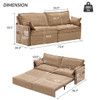 Pull Out Sofa Bed, Corduroy Convertible Sleeper Sofa Couch, Side Storage, And USB / C - Type Charging Ports Chair