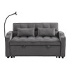Sofa Bed With Trundle For Small Rooms - Dark Gray