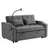 Sofa Bed With Trundle For Small Rooms - Dark Gray