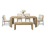 Magnus - 6 Piece Extendable Rectangular Dining Table Set With Dining Bench - Oak