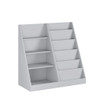 Bookshelf And Toy Storage Organizer, 4 Tier Bookcase With Display Stand For Playroom