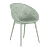 2 Piece Durable Single Chair With Mesh Hollow Out Design