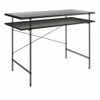 Vance - Computer Desk With Fluted Glass Desktop - Black