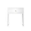 Nightstand With Drawer, Minimalist Bedside Table, Compact End Table For Bedroom - White