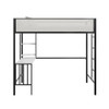 Axel - Twin Loft Bed With Desk & Shelves - Black