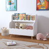 Kids Bookcase, Children Book Organizer Toy Storage Cabinet - White