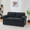 Convertible Pull Out Sofa Bed Queen Size, 3 In 1 With Side Storage