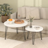 Round Nesting Coffee Table For Living Room (Set of 2)