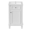 Bathroom Vanity With Sink, Cabinet, Soft-Closing Door, Adjustable Shelf - White