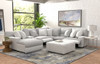 Abraxas - 6 Piece Power Reclining Sectional With Lay-Back Chaise, 2 Reclining Seats, And Included Cocktail Ottoman (LSF Chaise) - Moonstruck