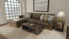 Siena - 4 Piece Modular Sectional With Cuddler Seat Cushions And Included Accent Pillows - Chocolate