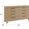 8 Drawer Dresser - Tan - Wood