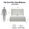 Carmen - Full Size Upholstered Wingback Bed - Ivory