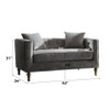 Sidonia - Loveseat With 2 Pillows - Gray