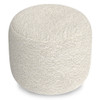 Chantal - Round Pouf - White