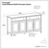 Connaught - Large Sideboard Buffet Storage Cabinet - Brown