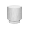 Round Accent Table, Indoor Outdoor - White