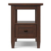 Warm Shaker - Narrow Side Table - Brown