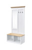 Melati - Hall Tree - Light Oak / White