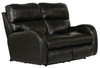 Angelo - Leather Power Reclining Loveseat - Black