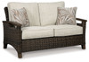 Paradise Trail - Loveseat w/Cushion - Medium Brown