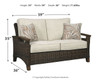 Paradise Trail - Loveseat w/Cushion - Medium Brown