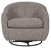 Upshur - Swivel Glider Accent Chair - Taupe