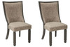 Tyler Creek - Dining UPH Side Chair (Set of 2) - Framed Back - Black / Grayish Brown