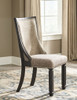 Tyler Creek - Dining UPH Side Chair (Set of 2) - Framed Back - Black / Grayish Brown