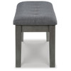 Hallanden - Large UPH Dining Room Bench - Black / Gray
