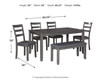 Bridson - RECT DRM Table Set (Set of 6) - Gray