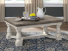 Havalance - Rectangular Cocktail Table - Gray / White