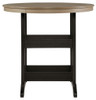 Fairen Trail - Round Bar Table w/Umb OPT - Black / Driftwood