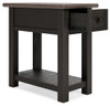 Tyler Creek - Chair Side End Table - Black / Gray