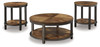 Roybeck - Occasional Table Set (Set of 3) - Light Brown / Bronze