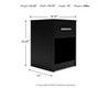 Finch - One Drawer Night Stand - 23" Height - Black