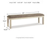 Bolanburg - Extra Large UPH DRM Bench - Brown / Beige