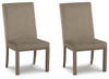 Chrestner - Dining UPH Side Chair (Set of 2) - Gray / Brown
